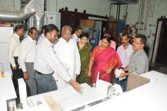 2013 Visit of Sh. K H Rao (Textile minister) and Smt. Panabakka Lakshmi (textile minister of state) to ICAR-CIRCOT on 11 October 2013 Image-2