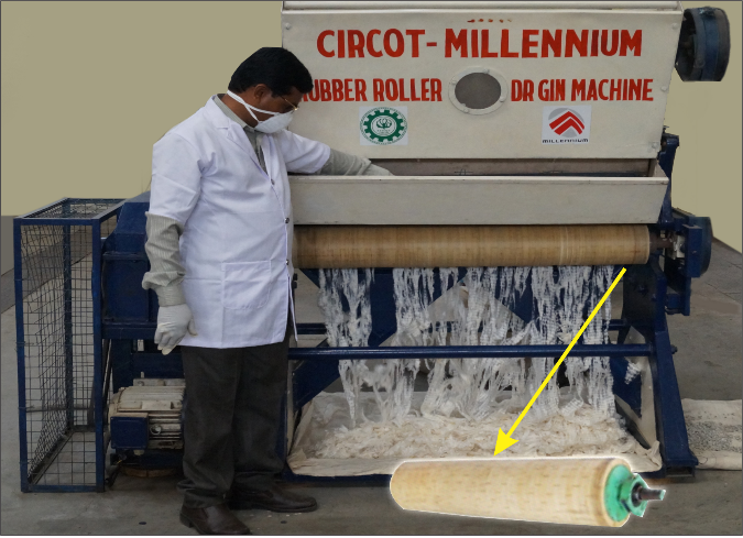 Image of Self-Grooving Rubber Roller for DR Gin